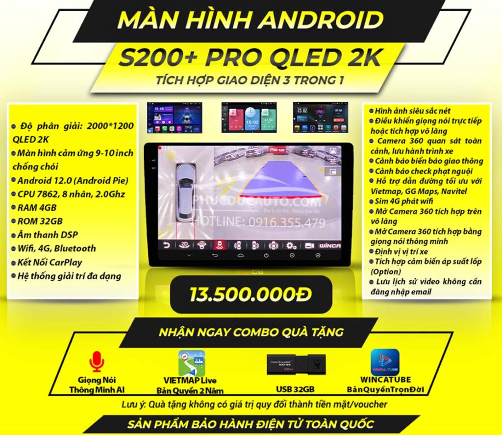 Màn_hình_android_Winca_S200+_Qled_2K_360_xe_hơi