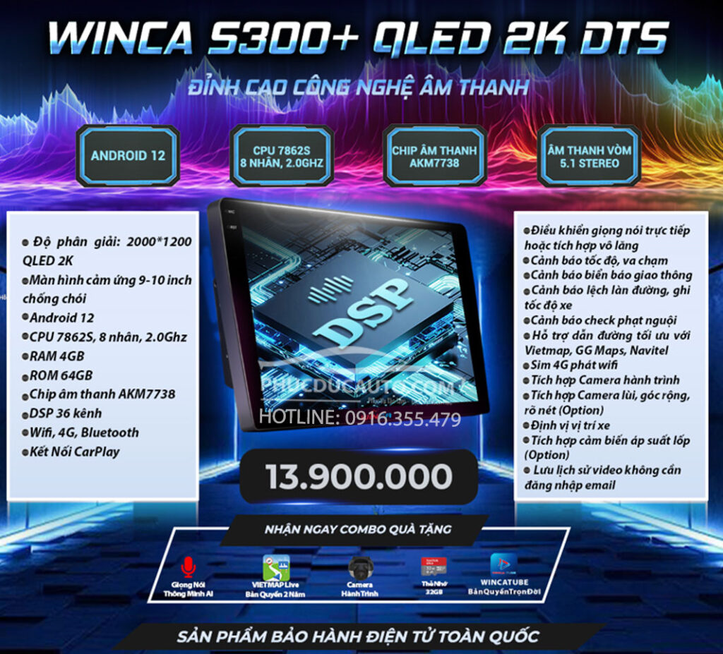 Màn_hình_android_Winca_S300+_Qled_2K_DTS_xe_hơi